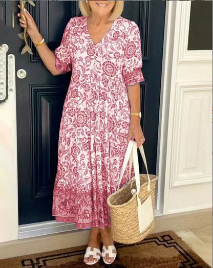 Beautiful Flower Long Dress for Women
