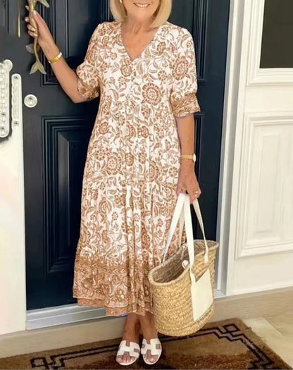 Beautiful Flower Long Dress for Women