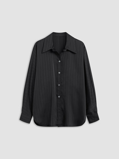 Ladies Loose Fit Casual Button Shirt