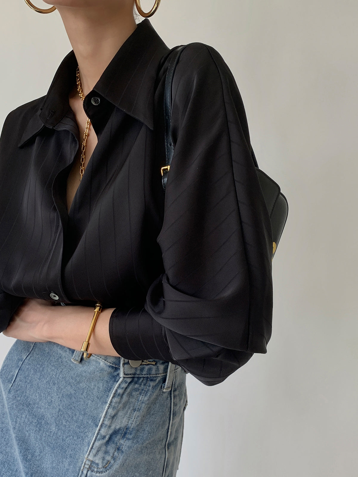 Ladies Loose Fit Casual Button Shirt