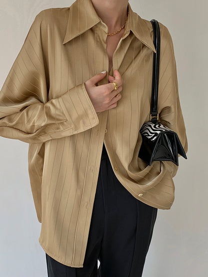 Ladies Loose Fit Casual Button Shirt