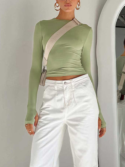 Fitted Ladies Crew Neck Tee Shirt