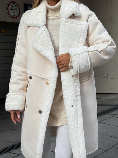 Oversized Women's Maxi Coat with Flowy Design