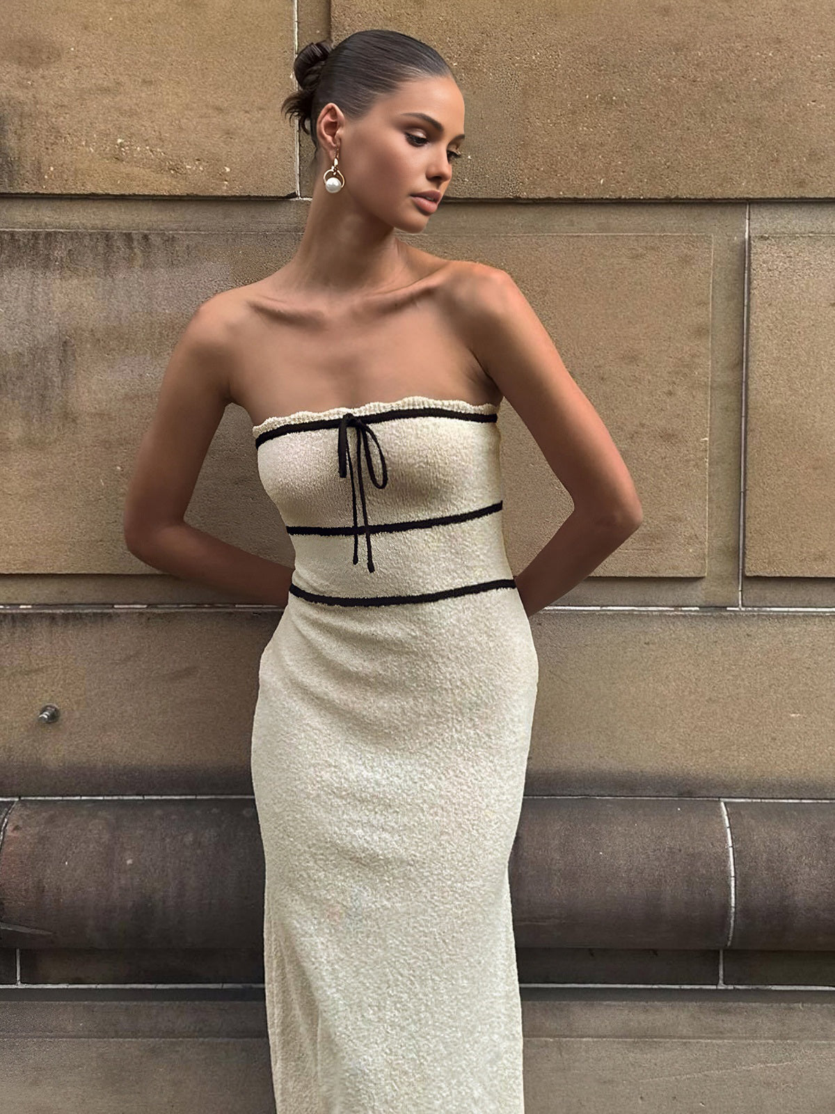 Valorie | Strapless Midi Dress