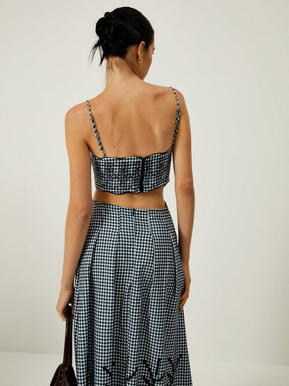 Aria | Checked maxi dress