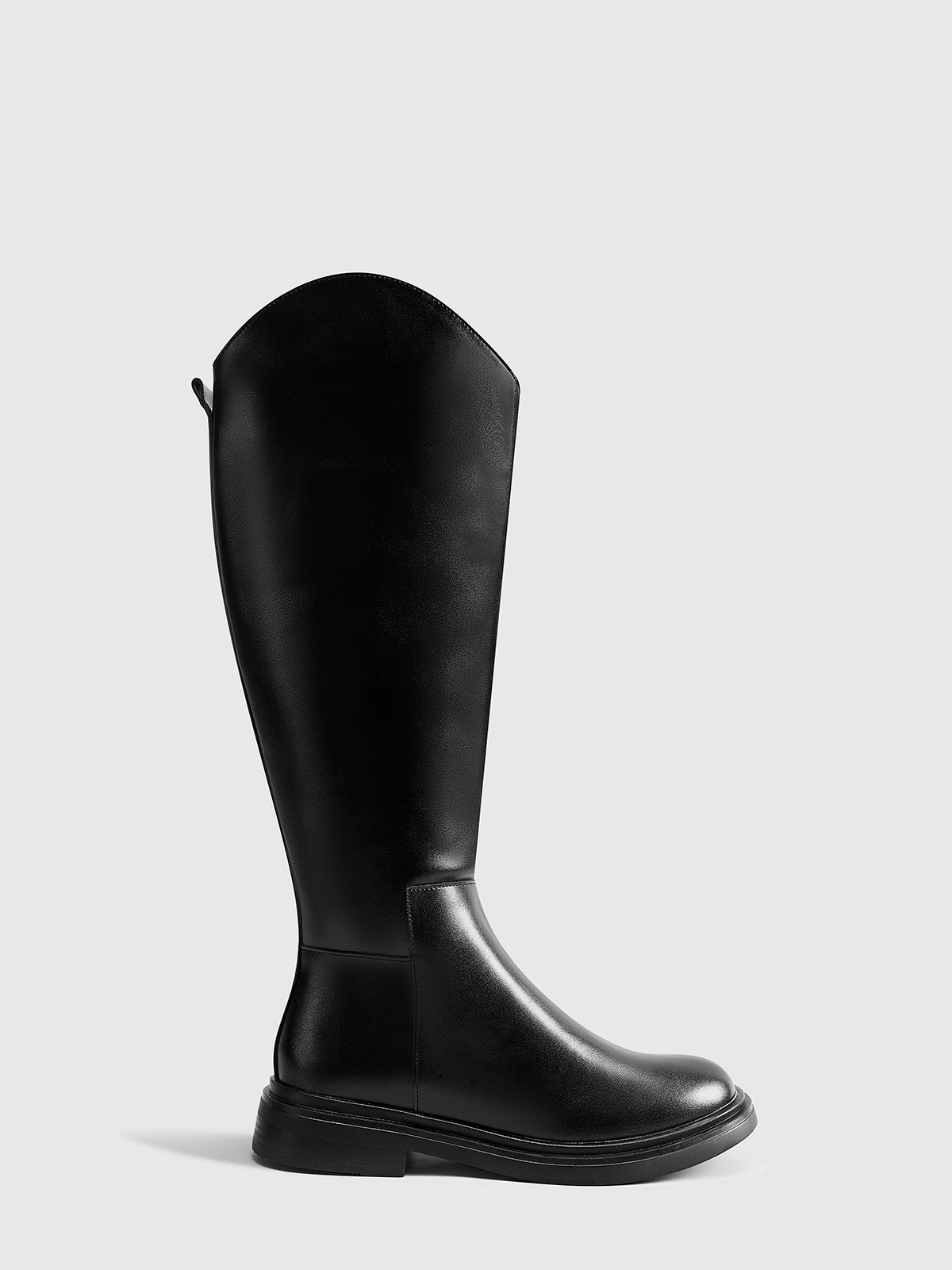 Simple Black Mid Calf Boots