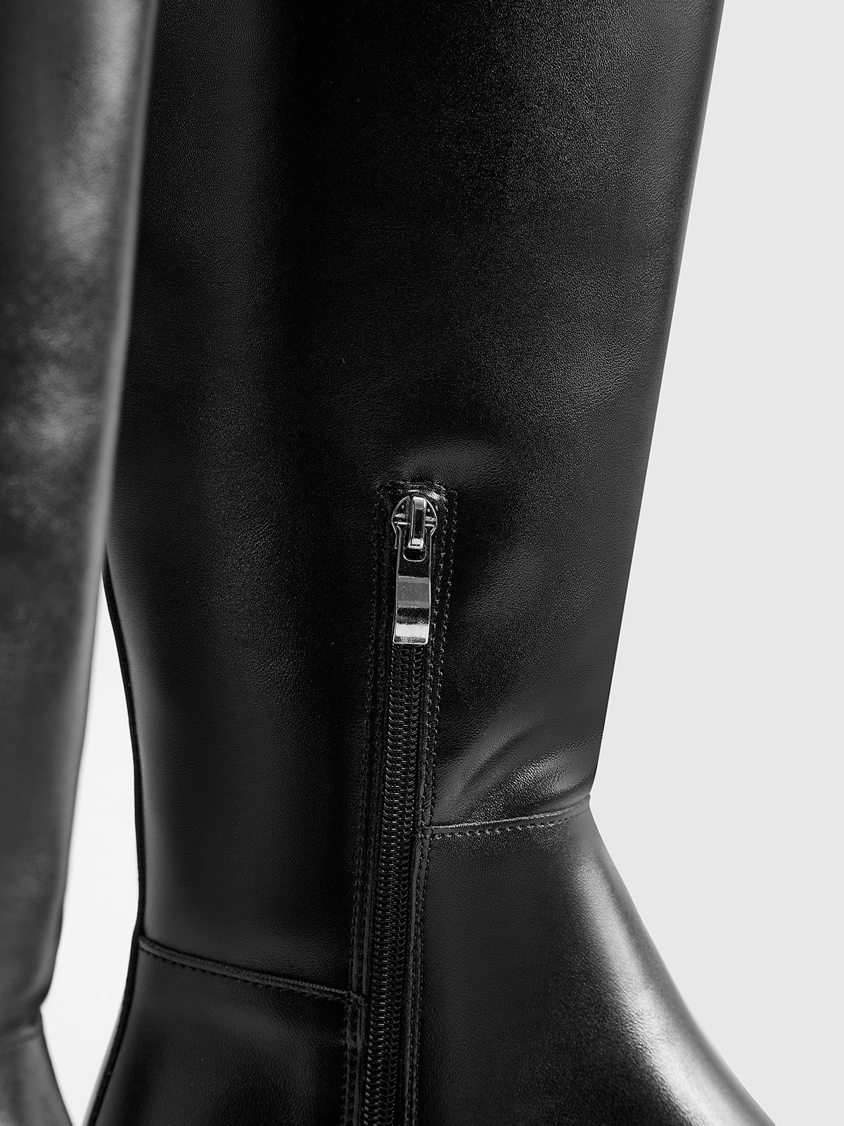 Simple Black Mid Calf Boots