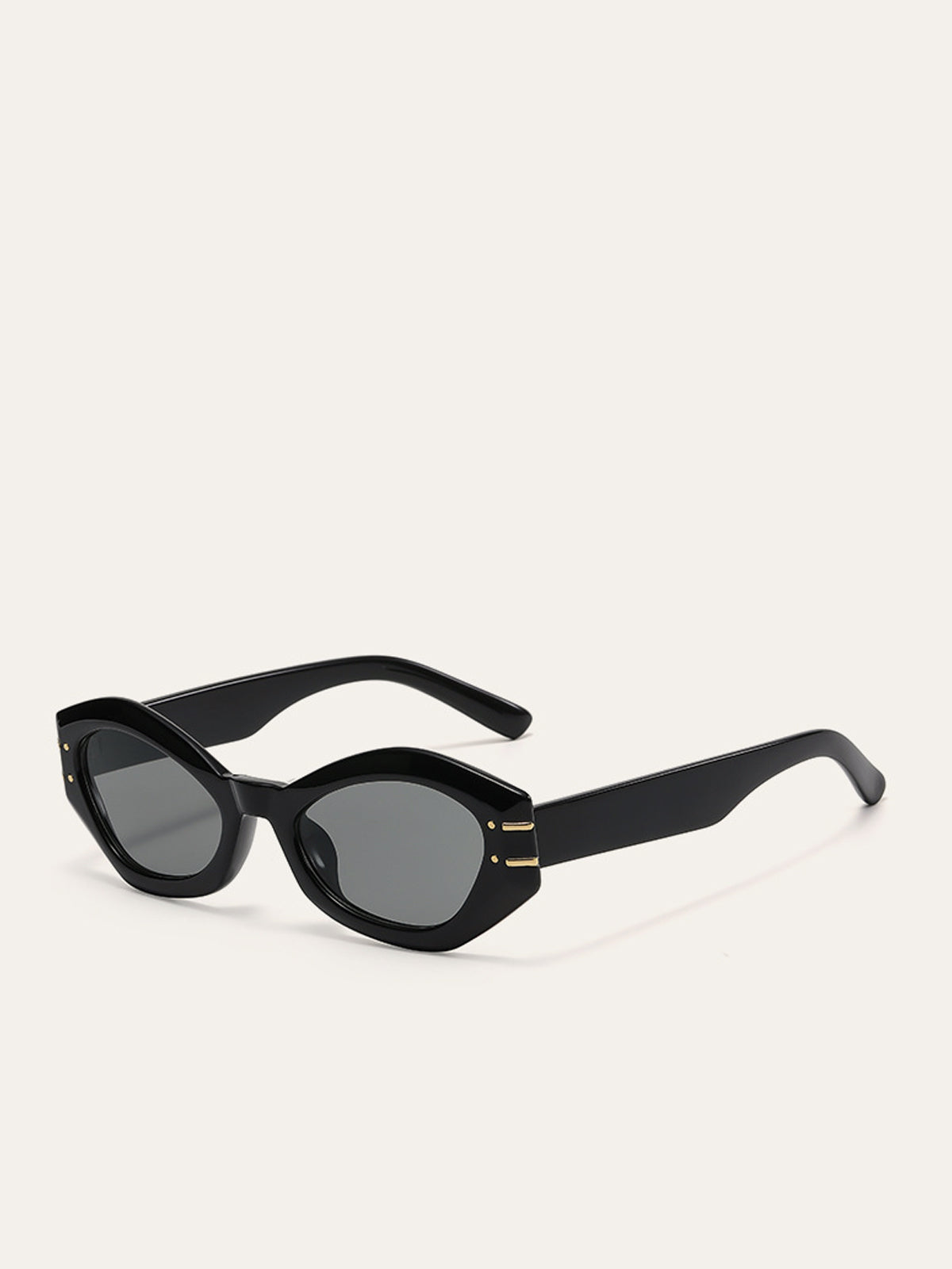 Classic Women's Cat Eye Sunglasses with Gold Frames