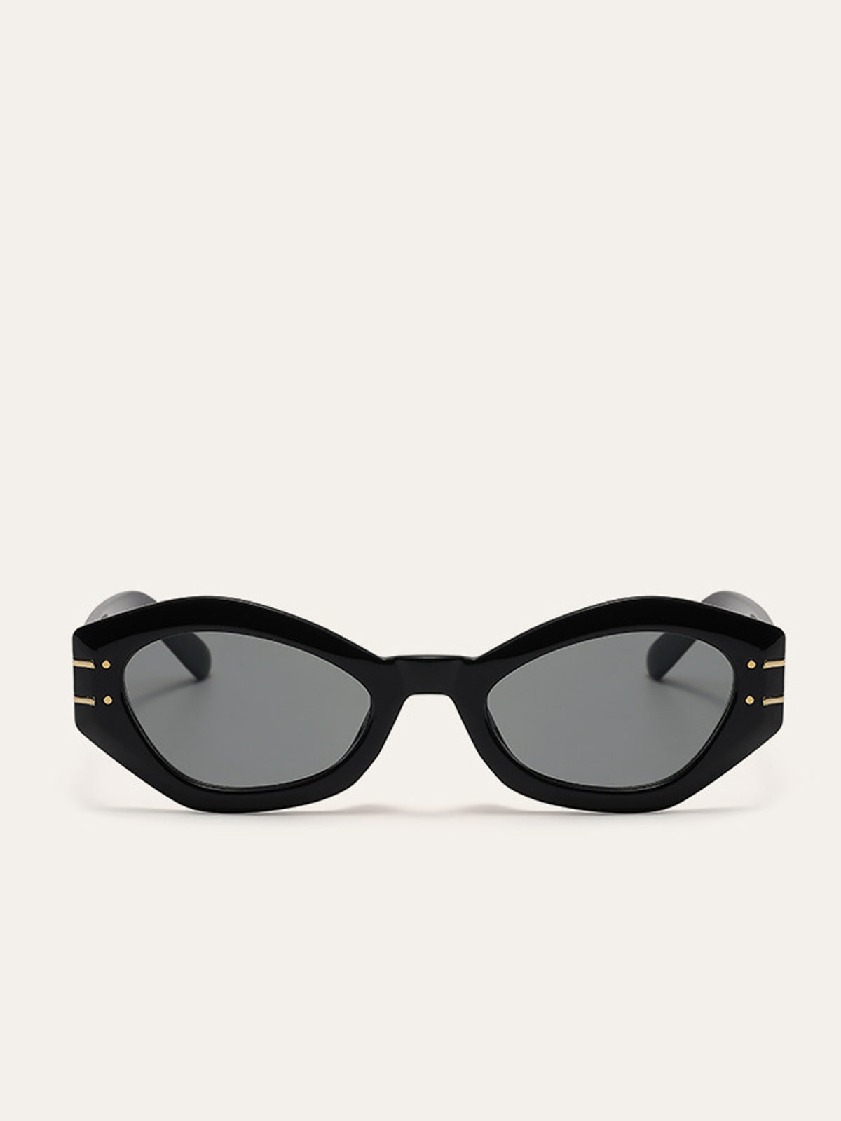 Classic Women's Cat Eye Sunglasses with Gold Frames