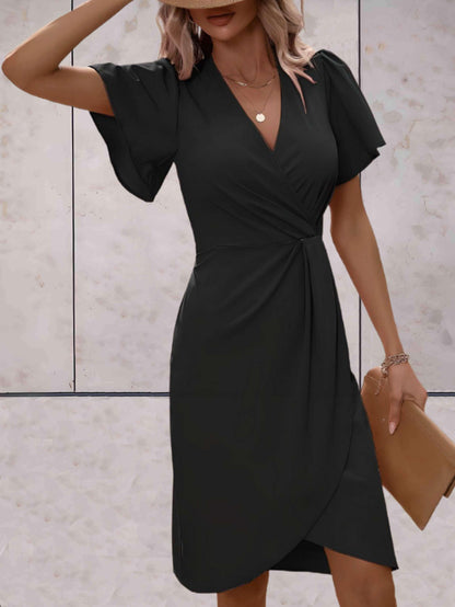 Caitlyn | Elegant V-Neckline Wrap Dress