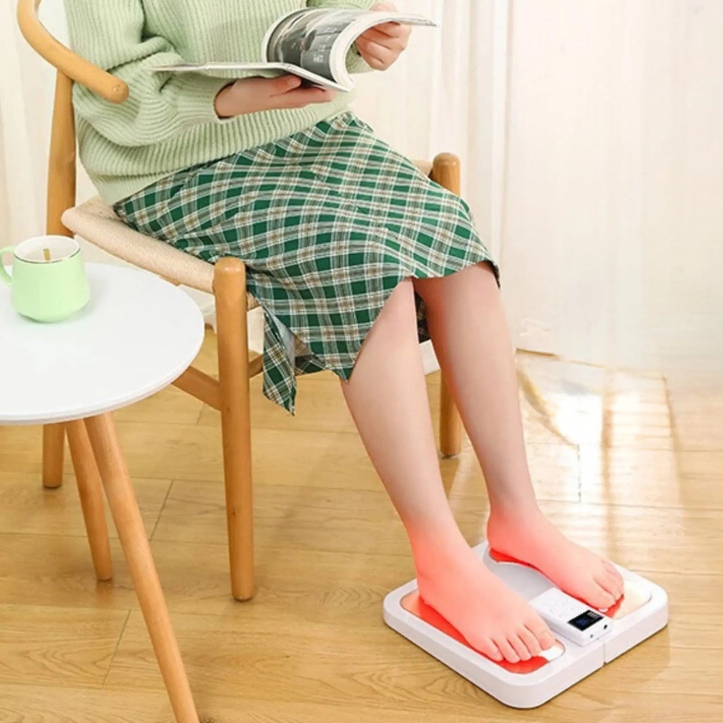 Electric Heated Foot Massager Pad with Massage Therapy