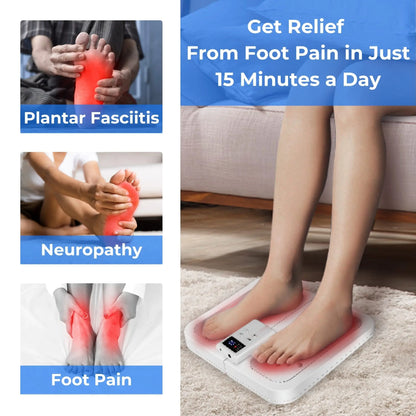 Electric Heated Foot Massager Pad with Massage Therapy
