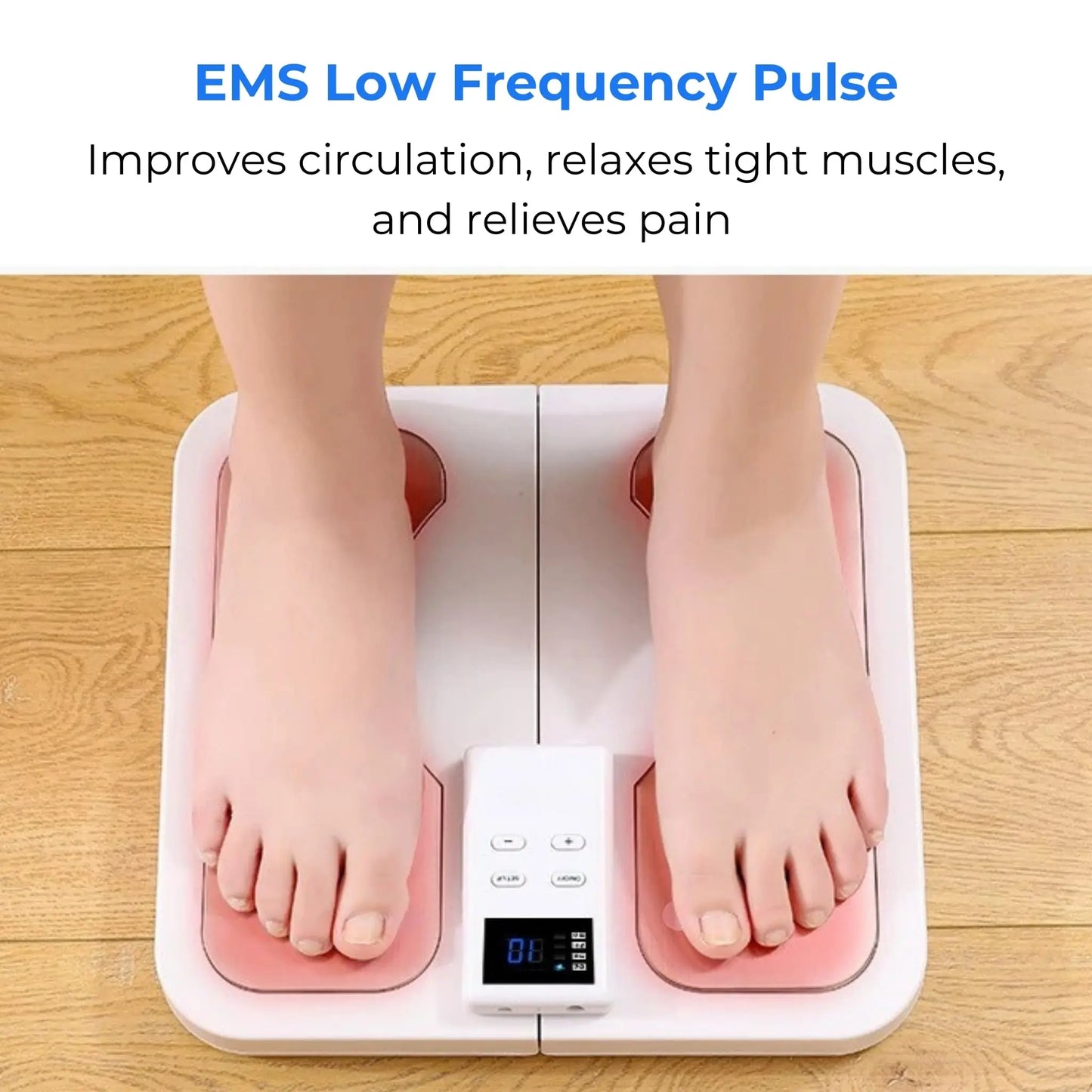 Electric Heated Foot Massager Pad with Massage Therapy