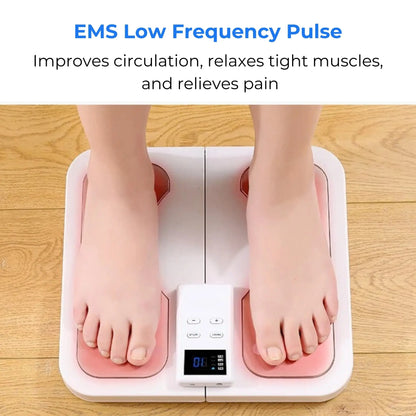 Electric Heated Foot Massager Pad with Massage Therapy
