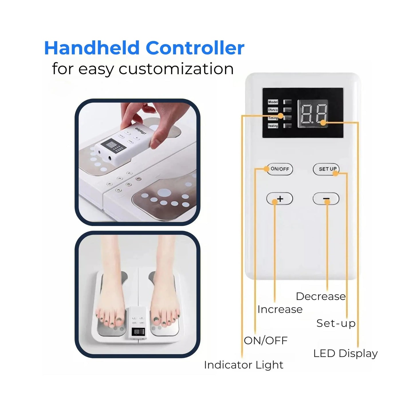 Electric Heated Foot Massager Pad with Massage Therapy