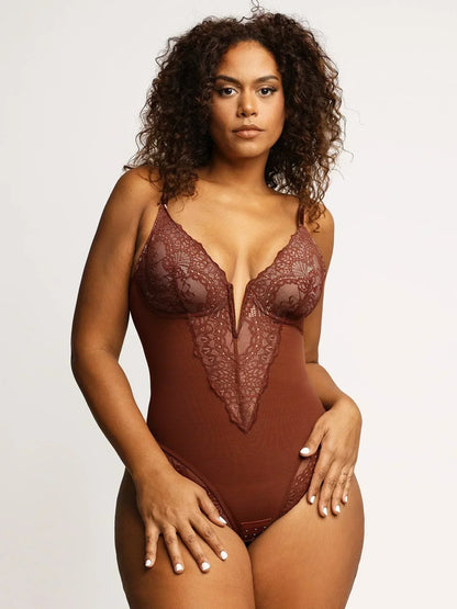 Melissa | Bodysuit with deep V-neckline