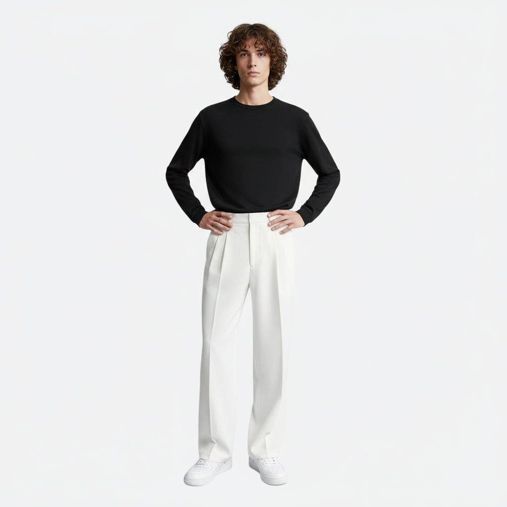 Classic Fit Men's Flat Front Pants - Luxivelle
