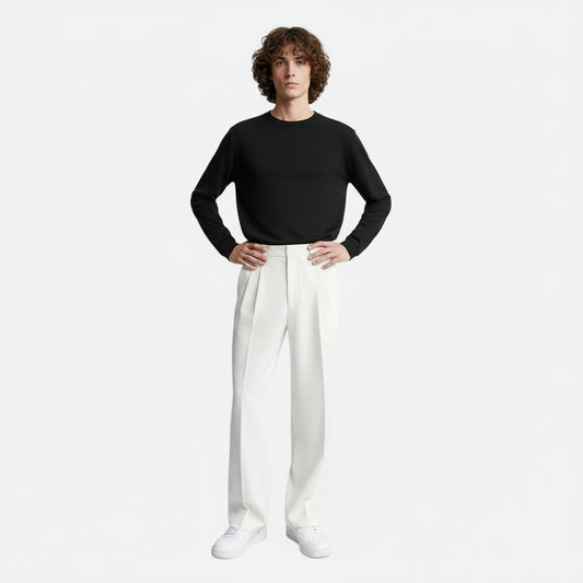 Classic Fit Men's Flat Front Pants - Luxivelle