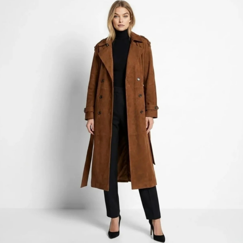 Classic Ladies Long Wool Overcoat