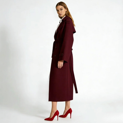 Classic Ladies Long Wool Overcoat