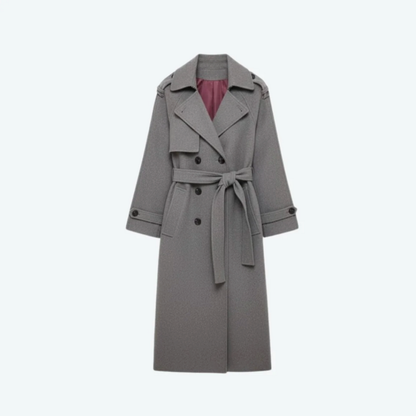 Classic Ladies Long Wool Overcoat