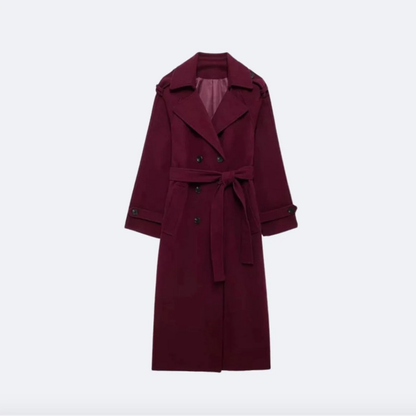 Classic Ladies Long Wool Overcoat