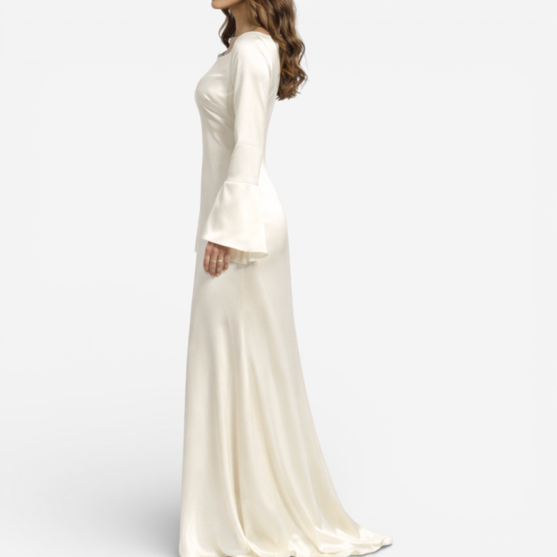 Elegant Satin Evening Gown Dress
