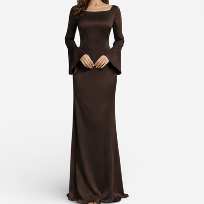 Elegant Satin Evening Gown Dress