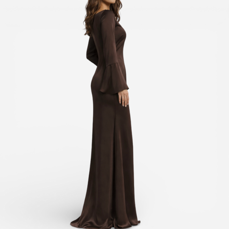 Elegant Satin Evening Gown Dress