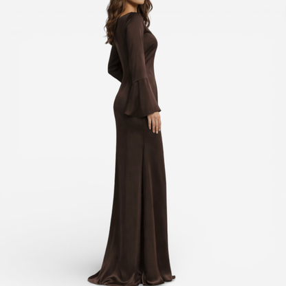 Elegant Satin Evening Gown Dress