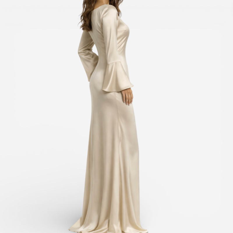 Elegant Satin Evening Gown Dress
