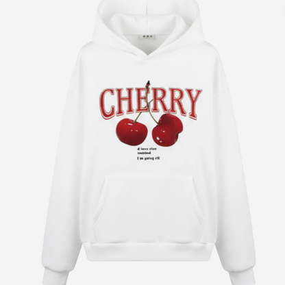 Classic Red Ladies Hooded Sweatshirt