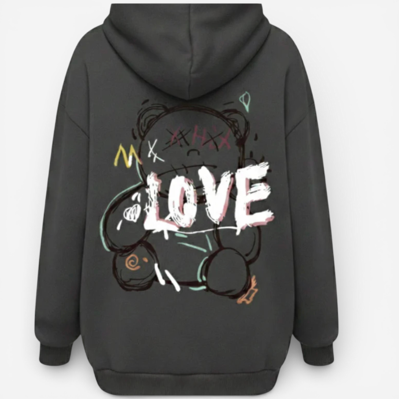 Fashionable Street Art Bear Sweatshirt