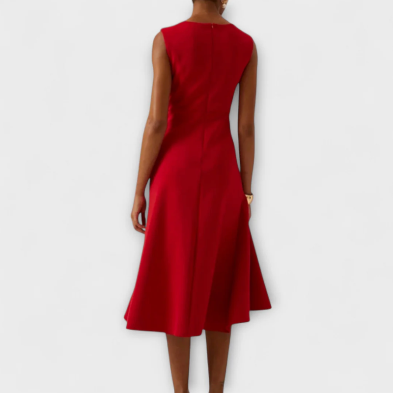 Elegant Ladies' Floral Knee Length Dress