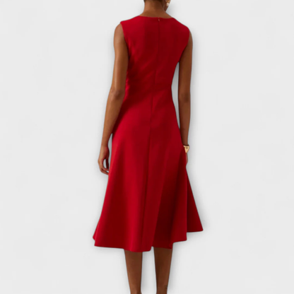 Elegant Ladies' Floral Knee Length Dress