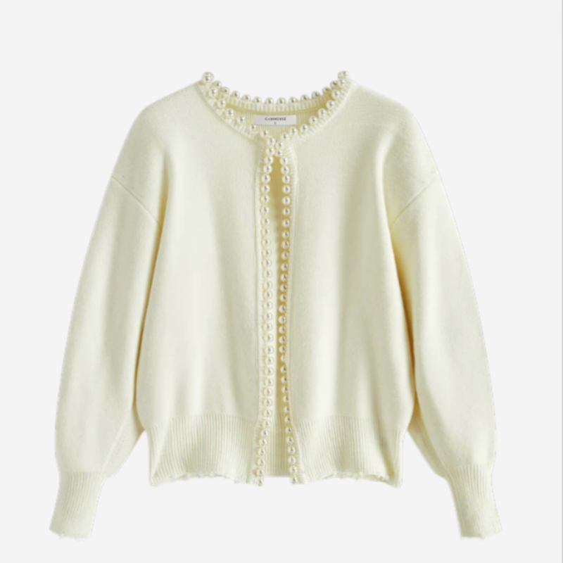 Ladies' Classic Beaded Open Cardigan - Luxivelle