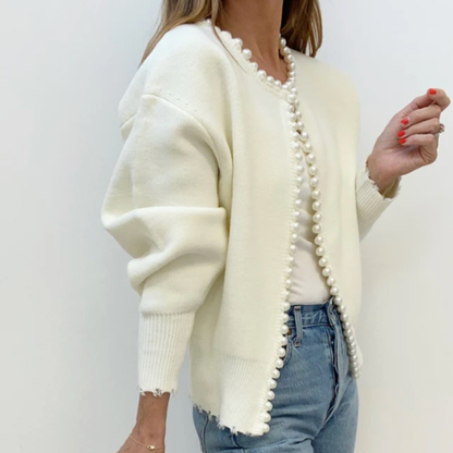 Ladies' Classic Beaded Open Cardigan