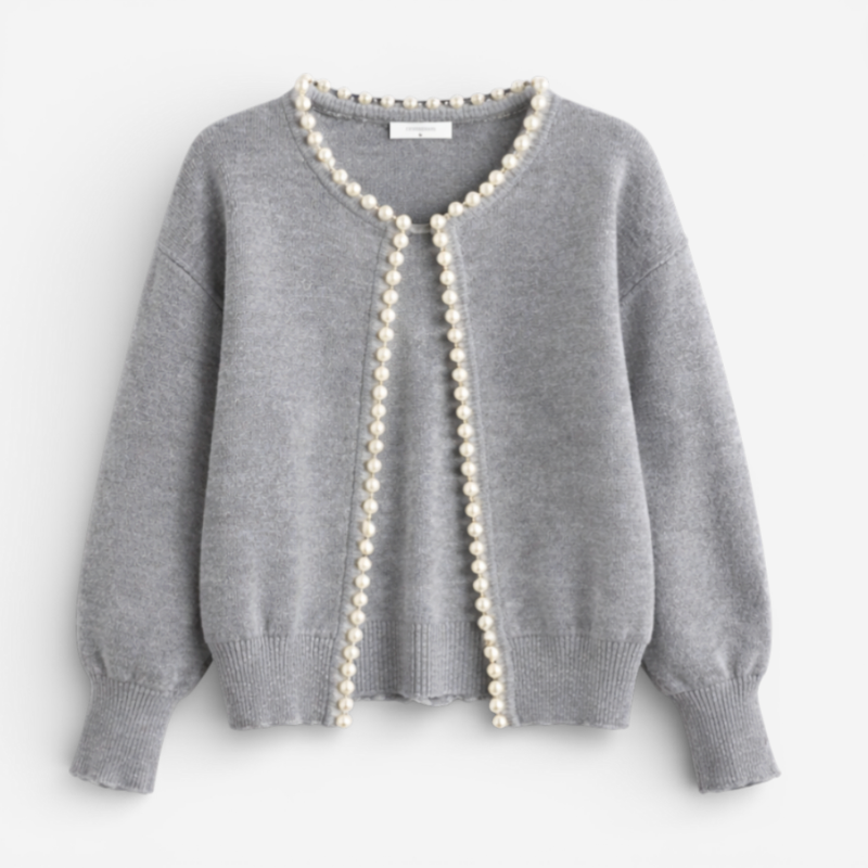 Ladies' Classic Beaded Open Cardigan