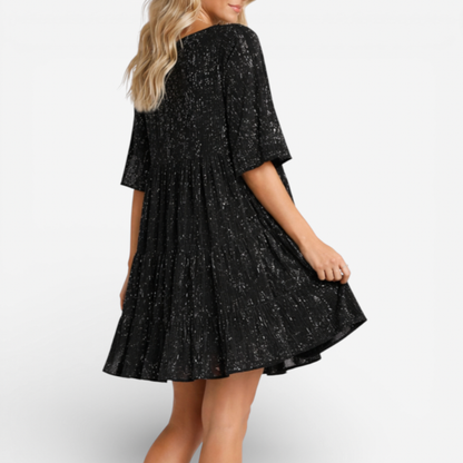Glittering Party Mid Length Evening Dress