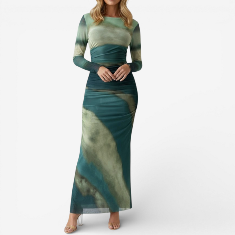 Ladies Elegant Floor Length Dress - Luxivelle