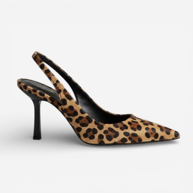 Ladies Leopard High Heel Shoes - Luxivelle