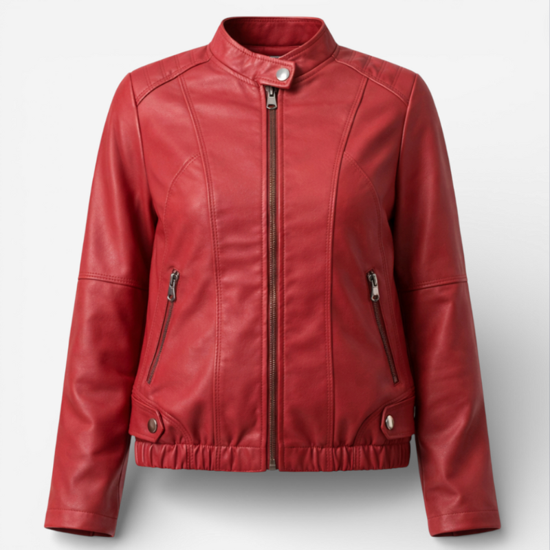 Classic Biker Black Leather Jacket - Luxivelle