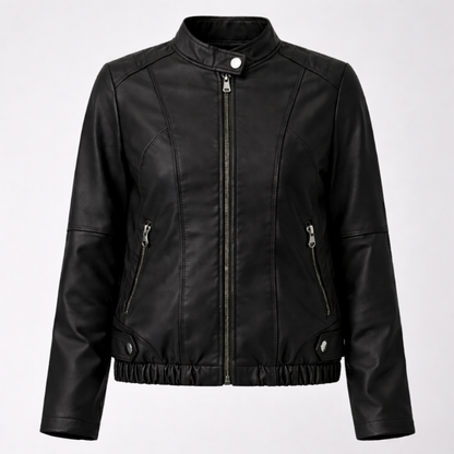 Classic Biker Black Leather Jacket