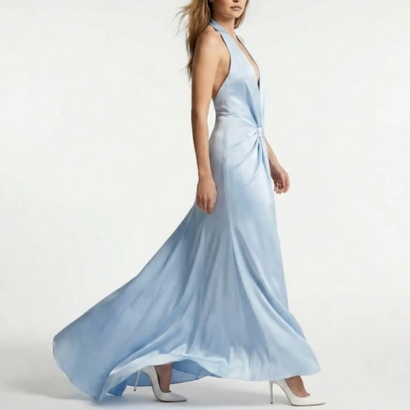Elegant V Neck Formal Party Dress