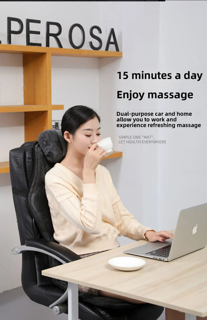 Heated Back Massage Chair with Deep Tissue Kneading Cushion