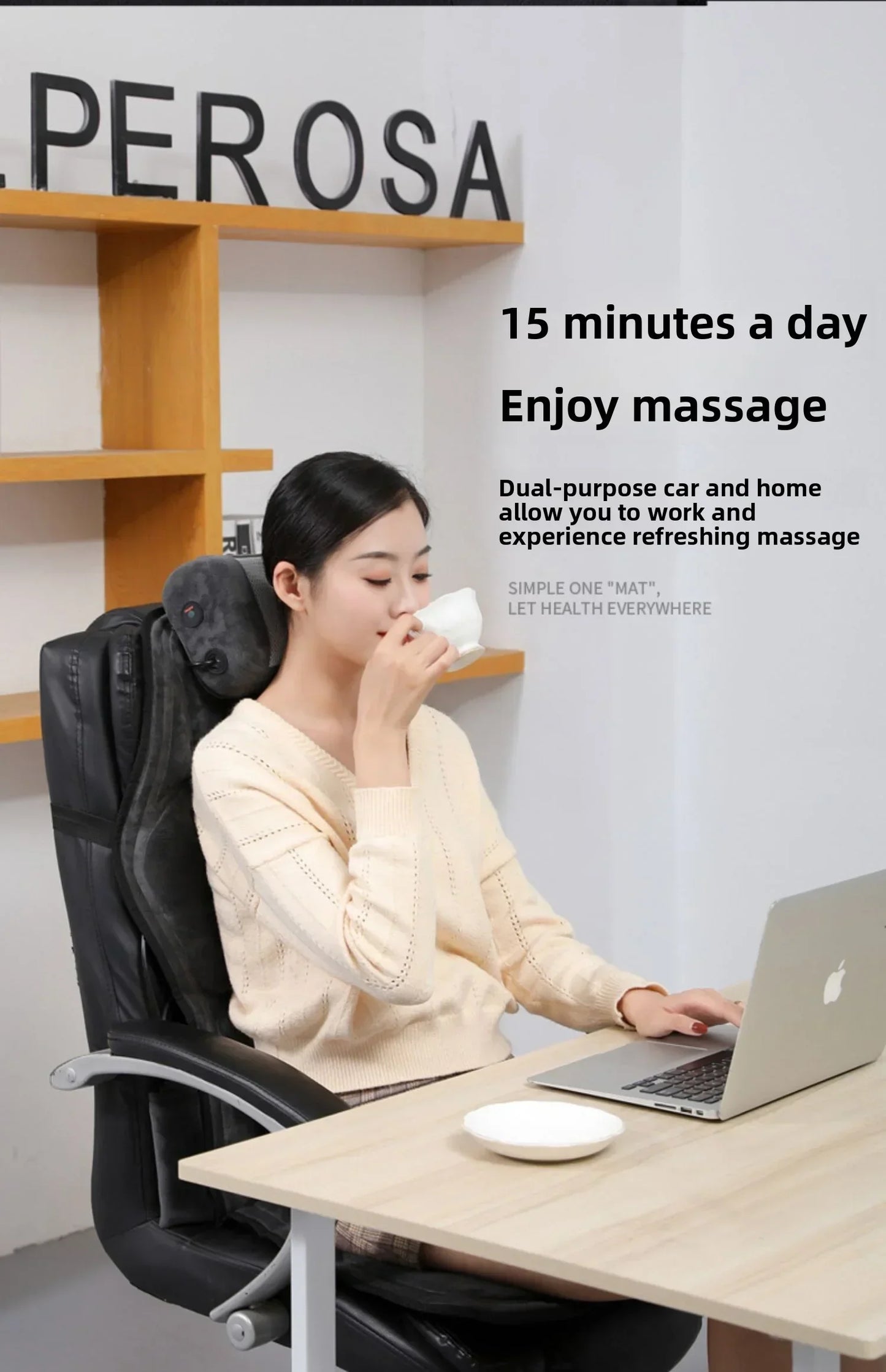Heated Massage Chair for Back Pain Relief and Relaxation