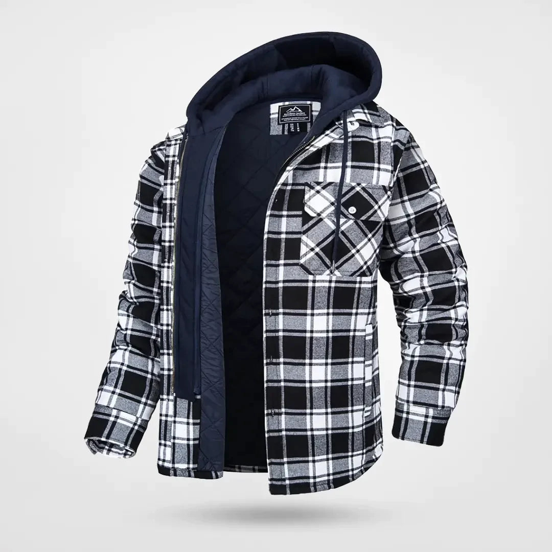 Slim Fit Mens Hooded Bomber Jacket with Zipper - Luxivelle
