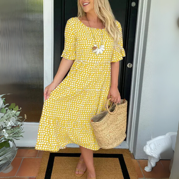Casual Layered Midi Dress