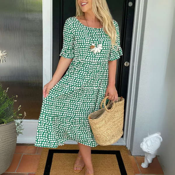 Casual Layered Midi Dress