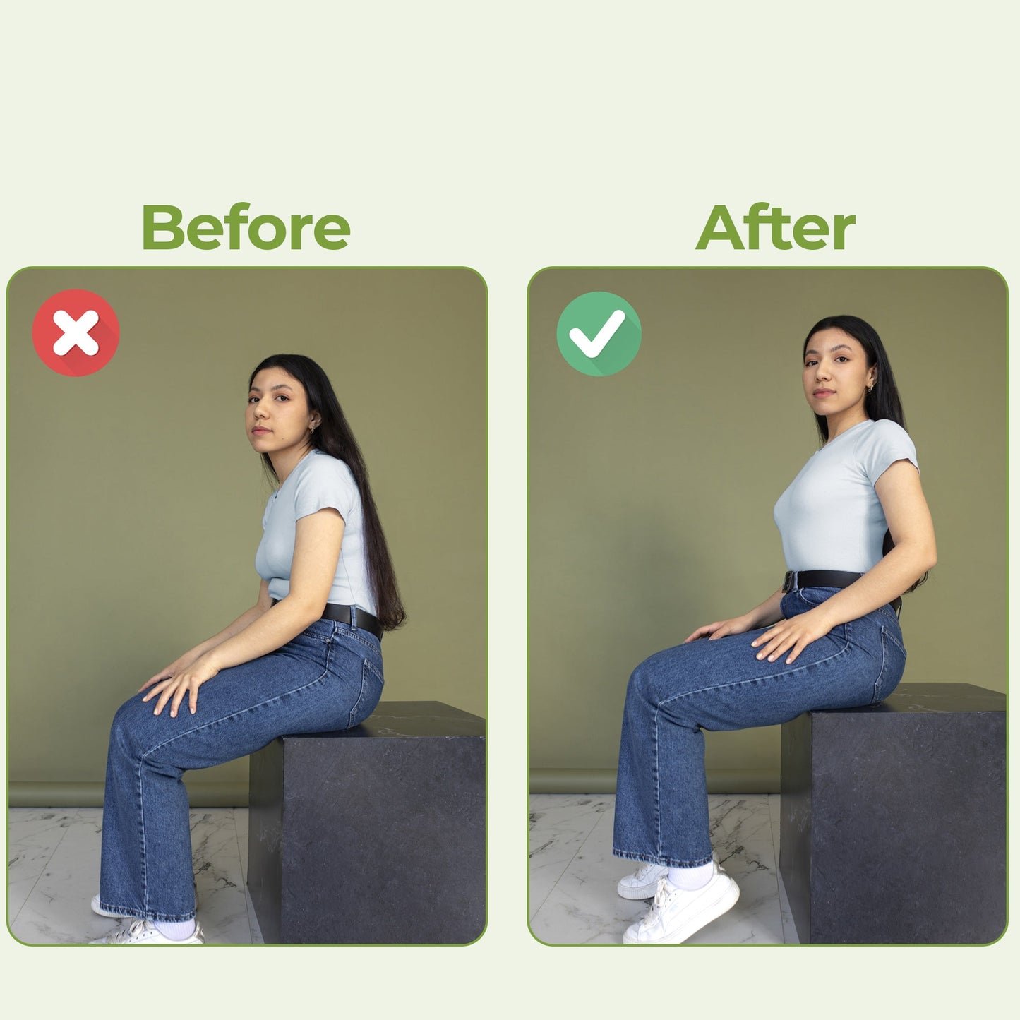 Comfortable Lower Back Support Belt with Free Massager
